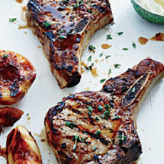 Grilled Pork Chops with Nectarines