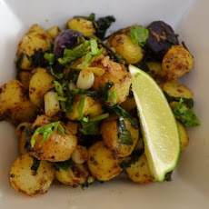 Ramps & fingerling potatoes curry.- an Indian Ramp Tramp contagion