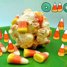 Candy Corn Popcorn Balls