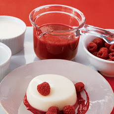 Buttermilk Custard with Raspberry Sauce