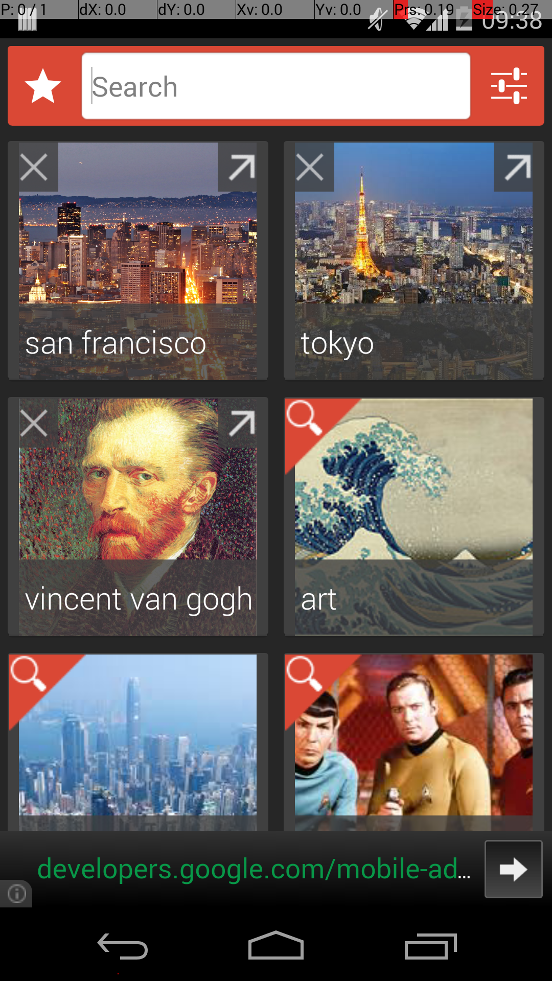 Android application Image Search screenshort