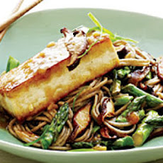 Soba Noodles with Miso-Glazed Tofu and Vegetables