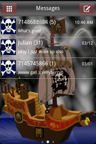 Pirates HD Go SMS Pro Theme