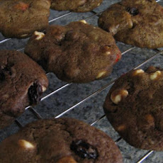 Chocolate Chocolate Chocolate Cashew Cookies (with Raisins)