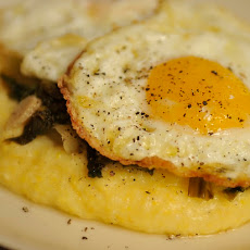 Polenta with Wilted Escarole and Olive Oil Poached Eggs