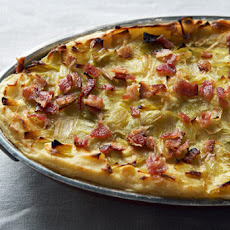 Potato Mash with Leek Confit and Bacon