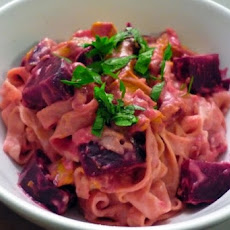 Valentine's Day Pasta in Pink Beetroot Sauce