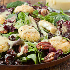 Baked Goat Cheese Salad with Walnut Vinaigrette