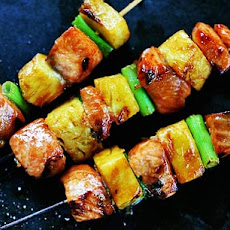 Salmon Teriyaki Skewers with Pineapple