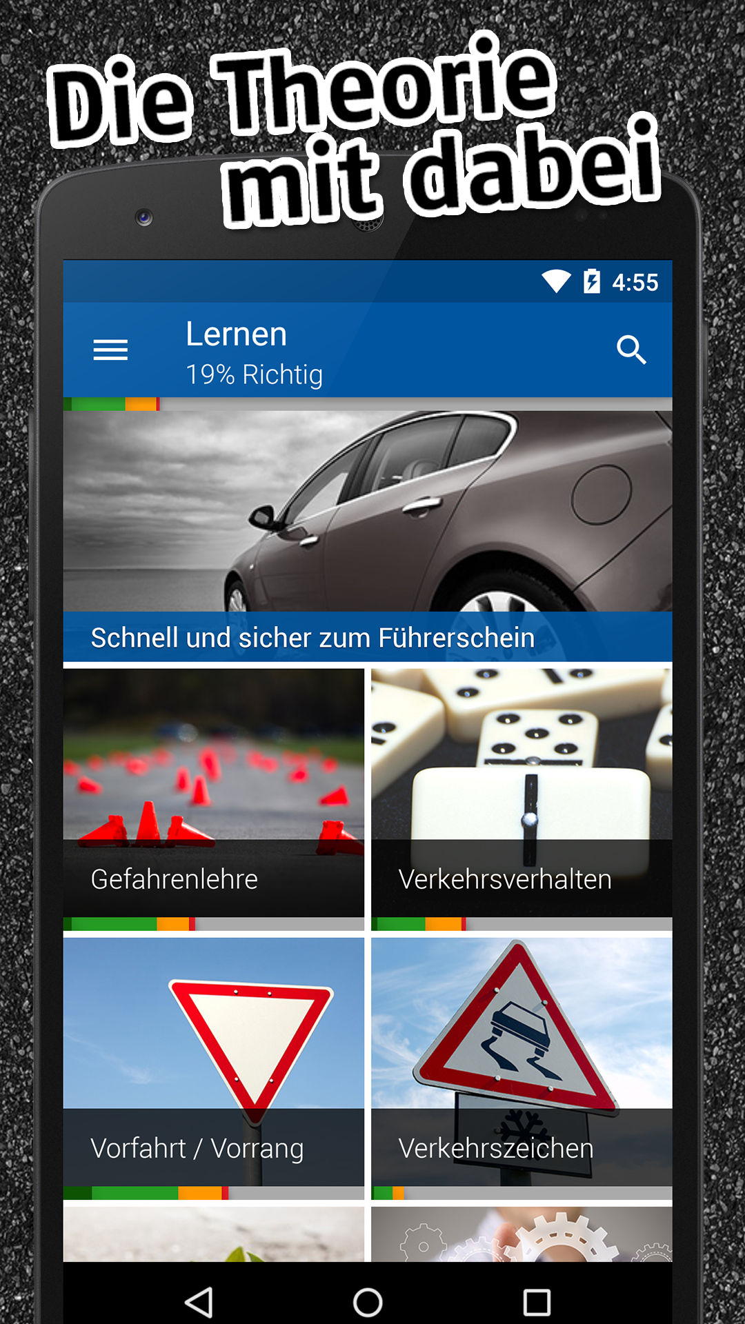 Android application iTheorie Führerschein Auto screenshort