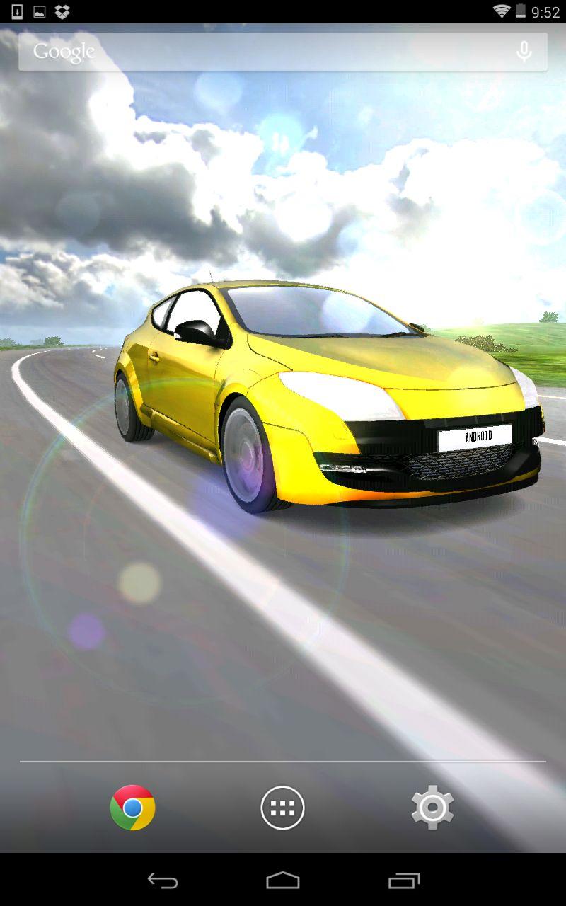 Android application 3D Car Live Wallpaper screenshort