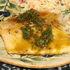 Brown Sugar Roasted Salmon With Maple-Mustard-Dill Sauce