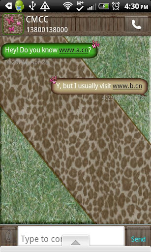 【免費個人化App】GO SMS THEME/GrassyLeopard-APP點子