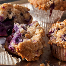 Whole-Wheat-and-Almond Blueberry Muffins with Streusel Topping Recipe