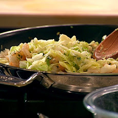 Sesame Shrimp Fried Rice with Cabbage