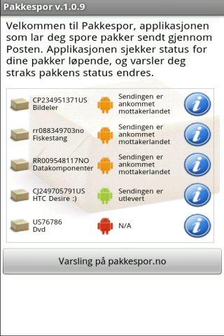 pakkespor - Sporing hos Posten