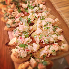 Prawn and Coriander Crostini