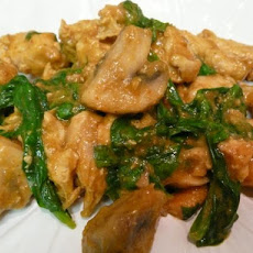 Thai-Inspired Coconut Chicken With Spinach and Mushrooms