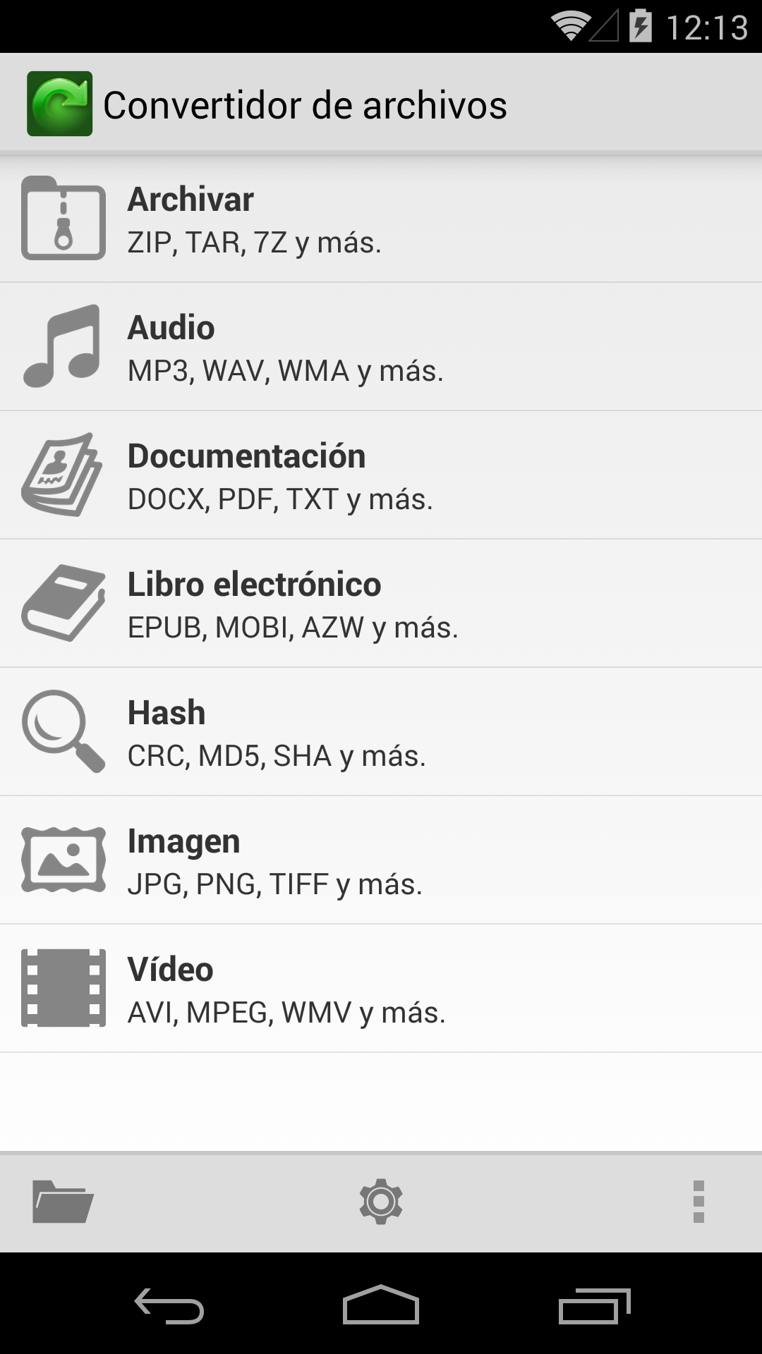 Android application File Converter screenshort