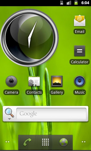 XL Green Clock Widget