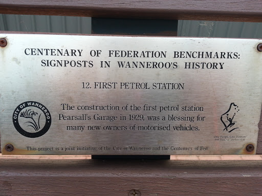Wanneroo Centennial Plaque - First Petrol Station