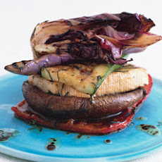 Grilled Veggie and Tofu Stack with Balsamic and Mint