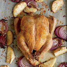 Roasted Chicken with Celery Root and Onion
