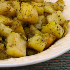 Roasted Sweet Potatoes with Pesto