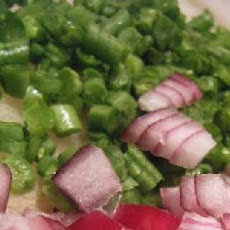 Green Beans and Roasted Red Onions