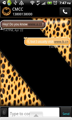 GO SMS THEME OrangeCheetah