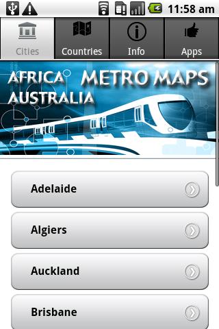 非洲澳大利亞地鐵地圖