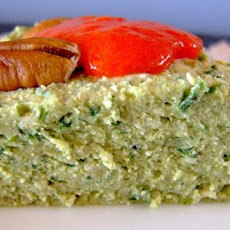 Herb-Green Ricotta Pate With Sweet-Pepper Sauce