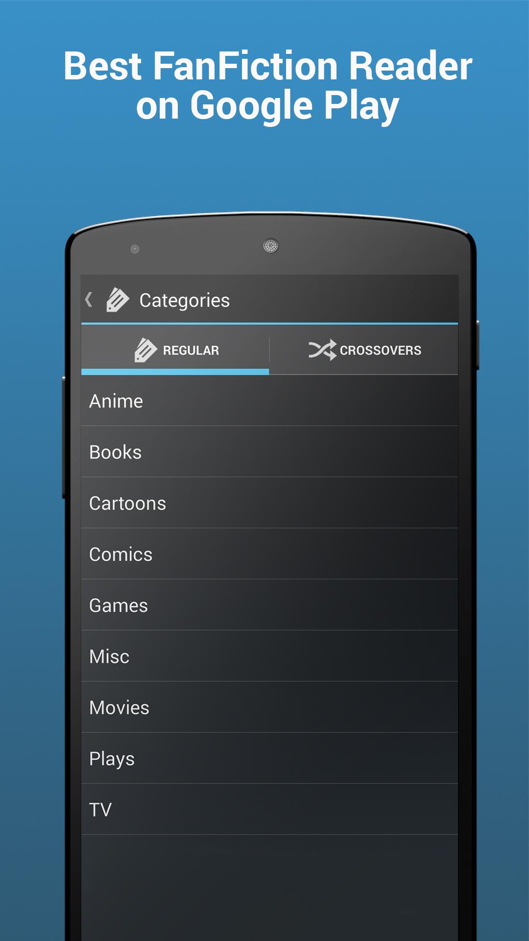 Android application ReadUp FanFiction Reader Pro screenshort