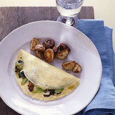 Morel And Scallion Omelet