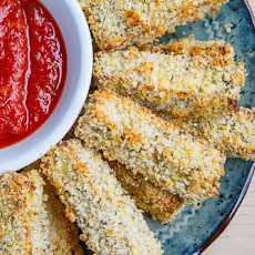 Crispy Baked Eggplant Fries with Marinara Dipping Sauce (aka Eggplant Parmesan Fries!)