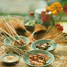 Chicken and Beef Satay with Peanut Sauce