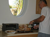 Dad A carving the turkey.