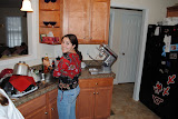 Katie working in the kitchen.