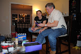 Katie preparing to buzz Dad for any Taboo words