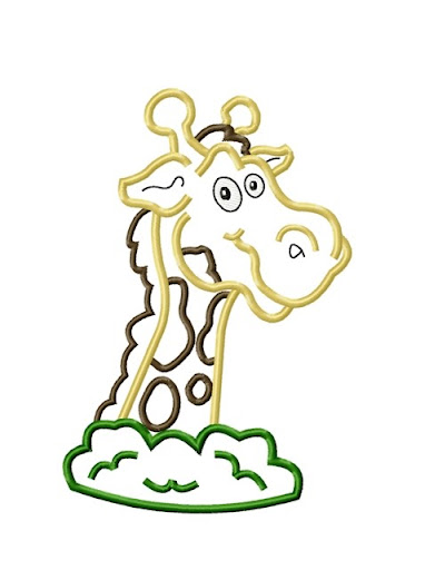 Giraffe Head Applique