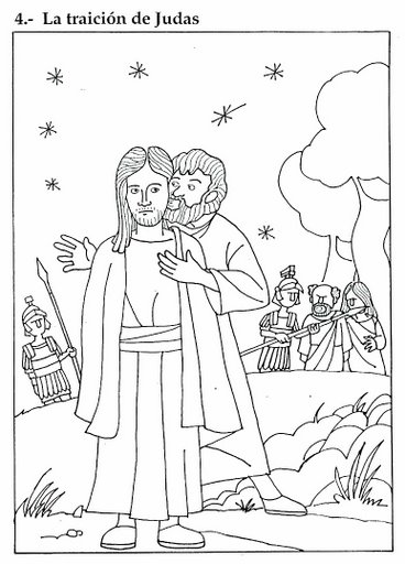 LA SEMANA SANTA EN FICHAS PARA PINTAR LOS NIÑOS