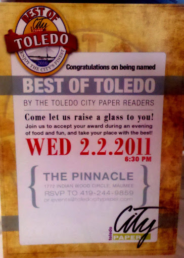 Invitation to Toledo City Paper award night for best Martial Arts school