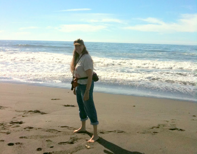 Linda on the beach
