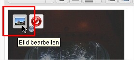Screenshot WordPress Bildeigenschaften öffnen Screenshot WordPress Bildeigenschaften öffnen