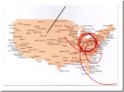 Stitchable Map Postcard