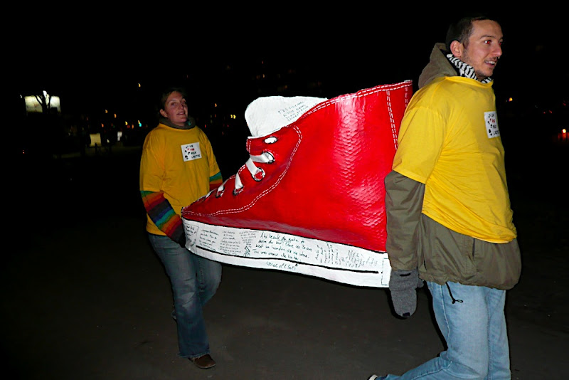 La Chaussure Géante à la Nuit Solidaire pour le Logement