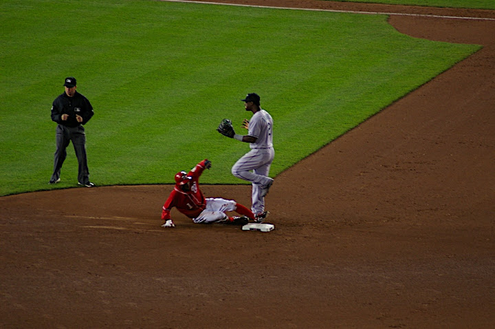 Morgan slides in safely