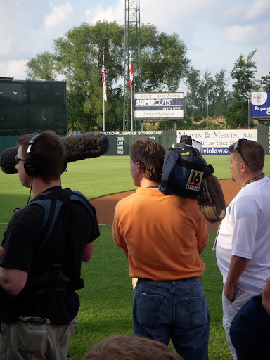 The Media watches Strasburg warm-up