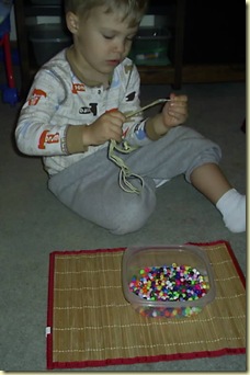 stringing pony beads