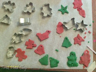 mini play dough ornaments